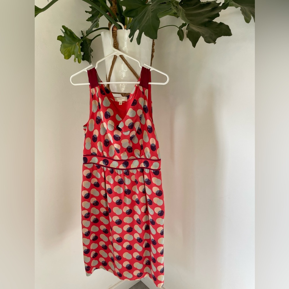 Anthropologie Moulinette Soeurs Polka dot Silk dress Size 8